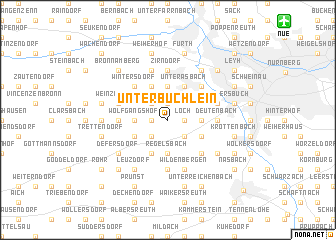 map of Unterbüchlein