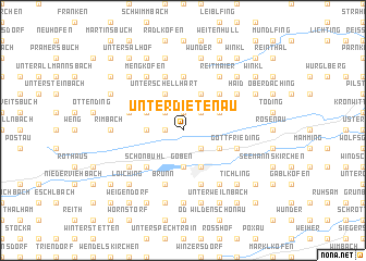 map of Unterdietenau