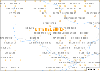 map of Unterelsbach