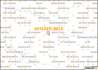 map of Untererlbach