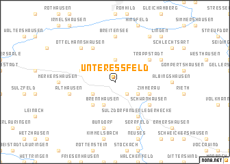 map of Untereßfeld