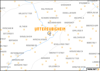 map of Untereubigheim