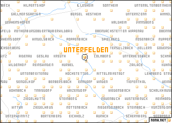 map of Unterfelden