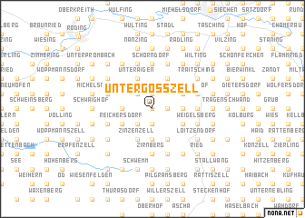 map of Untergoßzell