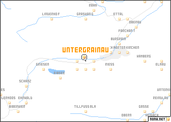 map of Untergrainau