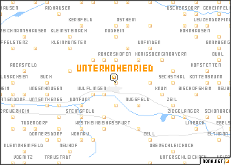 map of Unterhohenried