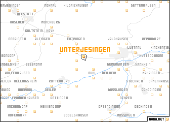 map of Unterjesingen