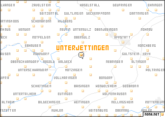 map of Unterjettingen