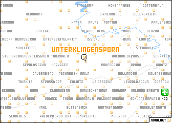 map of Unterklingensporn