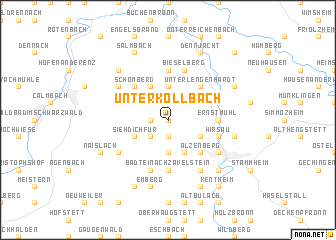 map of Unterkollbach