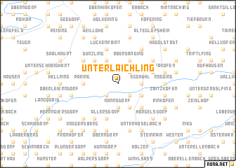 map of Unterlaichling