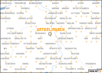 map of Unterlindach