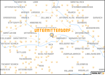 map of Untermitterdorf