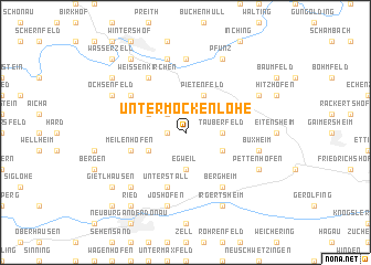 map of Untermöckenlohe