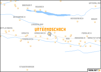 map of Untermöschach