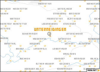 map of Unterneidingen