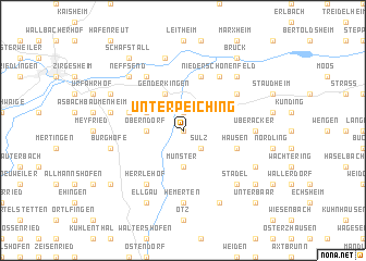 map of Unterpeiching
