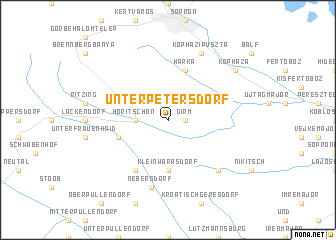 map of Unterpetersdorf