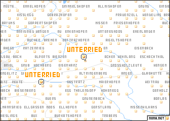 map of Unterried