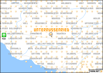 map of Unterrussenried