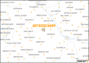 map of Unterschüpf