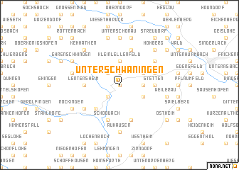 map of Unterschwaningen