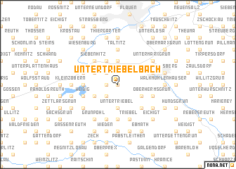 map of Untertriebelbach