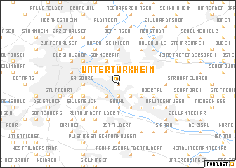 map of Untertürkheim