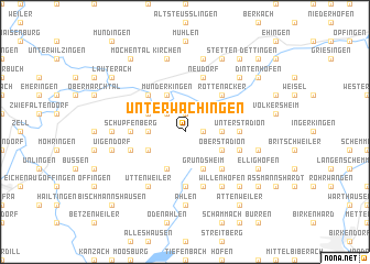 map of Unterwachingen