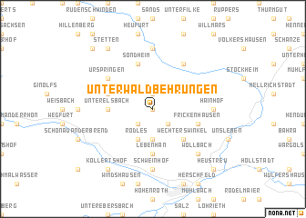 map of Unterwaldbehrungen