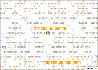 map of Unterwaldhausen