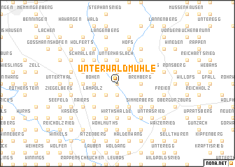 map of Unterwaldmühle