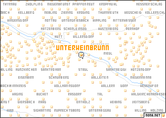 map of Unterweinbrunn