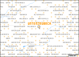 map of Unterzaubach