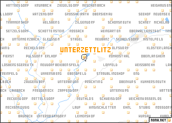 map of Unterzettlitz