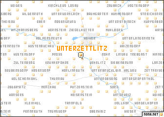 map of Unterzettlitz