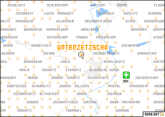 map of Unterzetzscha