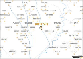 map of Unţeşti