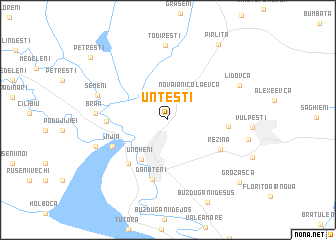 map of Unţeşti