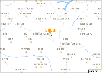 map of Unubi