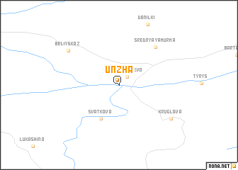 map of Unzha