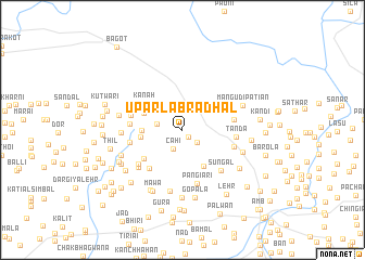 map of Uparla Brādhāl