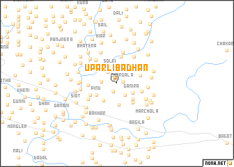 map of Uparli Badhān