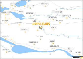 map of Upeslejas