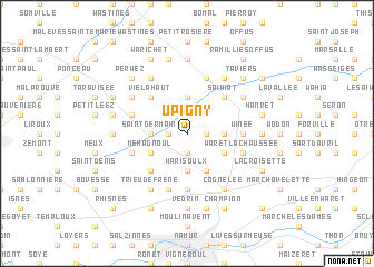 map of Upigny