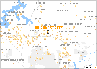 map of Upland Estates