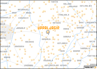 map of Uppāl Jāgīr