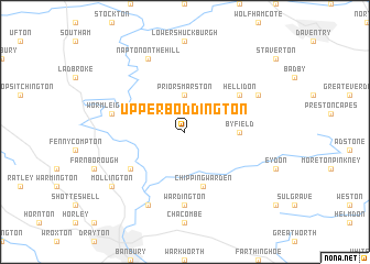 map of Upper Boddington