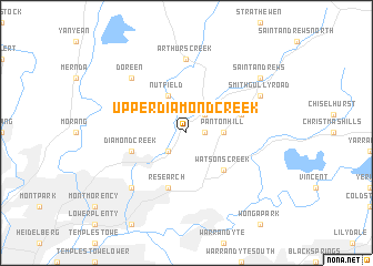 map of Upper Diamond Creek