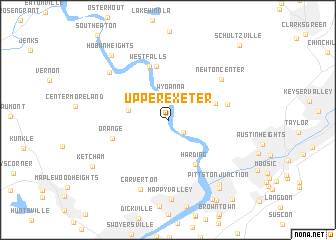 map of Upper Exeter
